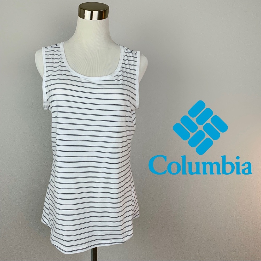 Columbia blue-striped tank, sz M